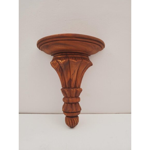 Rustic Floating Half Round Shelf - Semi Circle Wall Mounted - Solid Pine Wooden - Picture 2 of 10